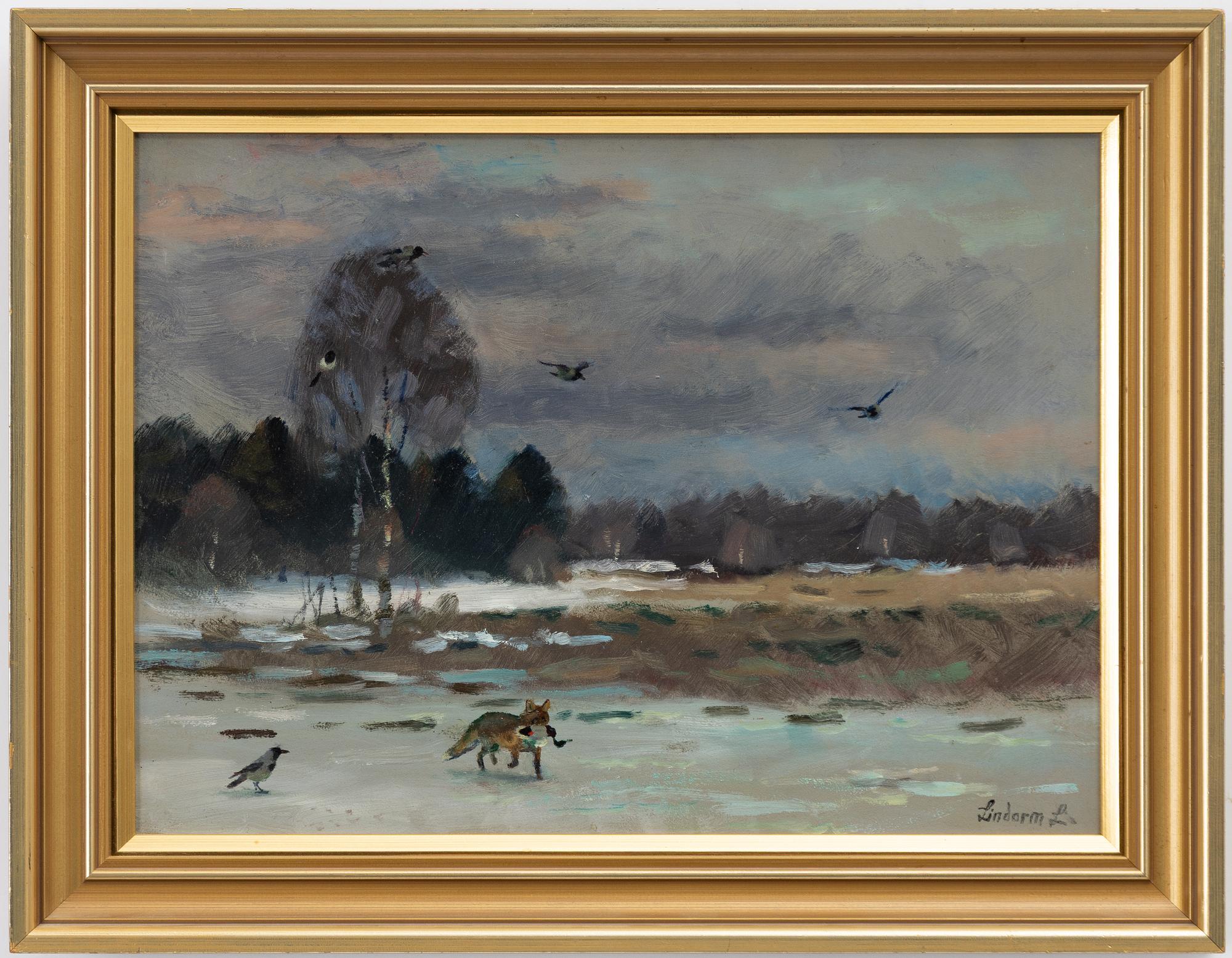 Lindorm Liljefors, Fox with prey.