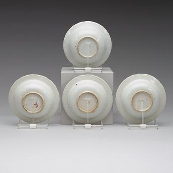 A set of four blue and white bowls, Ming dynasty Wanli (1572-1620).