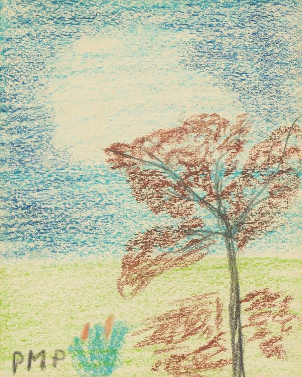 Primus Mortimer Pettersson, chalk drawaings, 4 signed PMP.