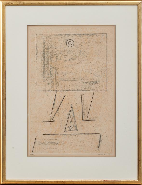 MAX ERNST, färgetsning. "A Nouveau Lopplo".  Epreuve d’artist och signerad.