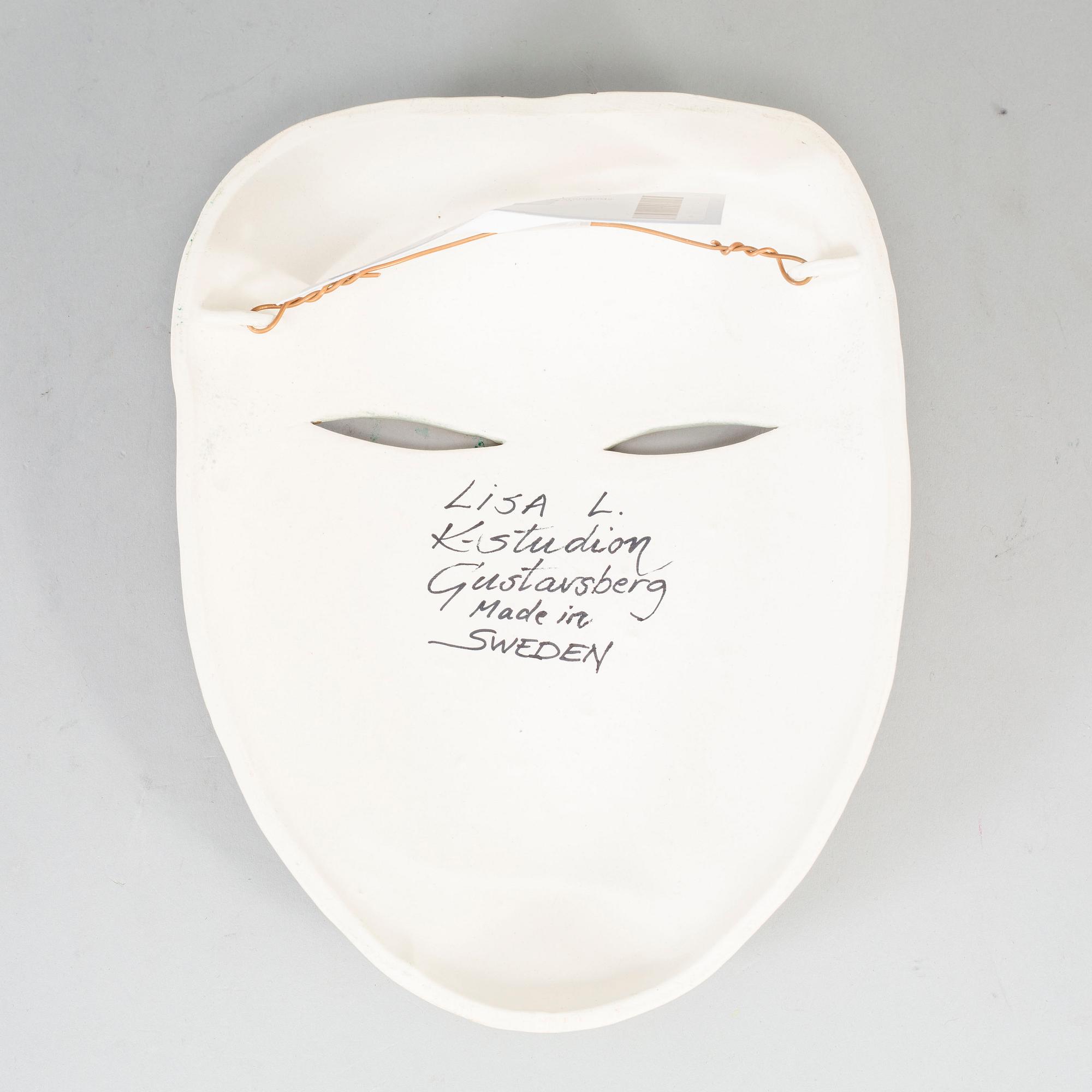 LISA LARSON, mask, stengods, K-Studion, Gustavsberg.