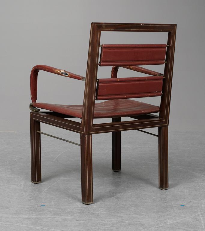 An Axel-Einar Hjorth mahogany easy chair ordered by Torsten Kreuger, Nordiska Kompaniet 1929.