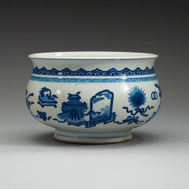 RÖKELSEKAR, porslin. Qingdynastin, Kangxi (1662-1722).