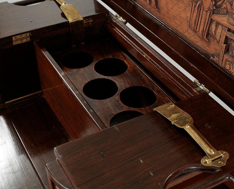 An oriental coctail cabinet, from the second half of the 20th century.