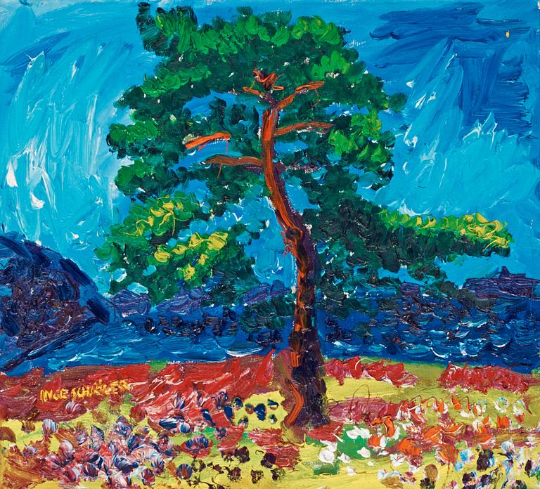 Inge Schiöler, "Träd på stranden".