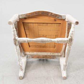 A pair of Gustavian chairs, late 18th century.