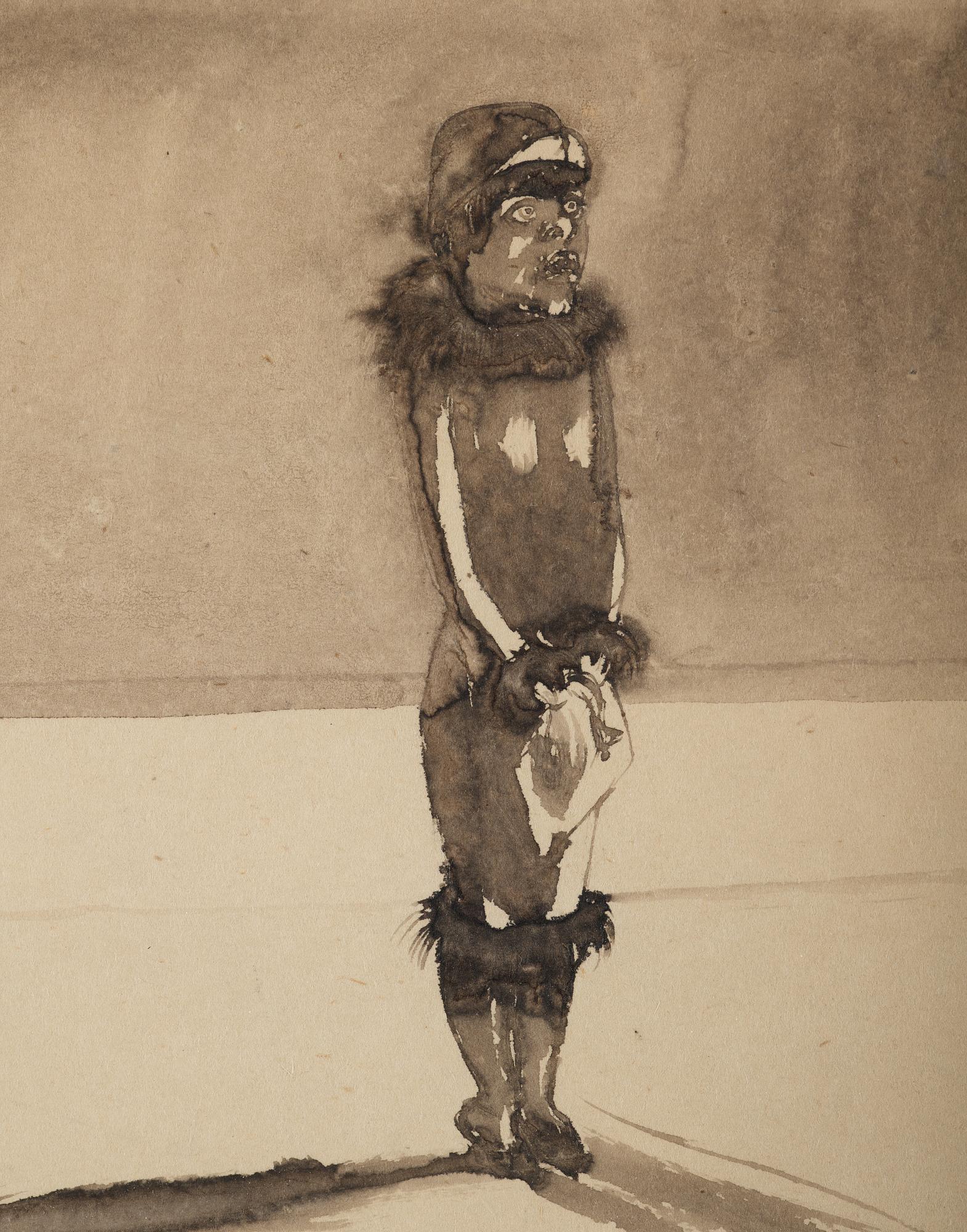 Axel Fridell, mixed media on paper, certified verso, probably executed 1929.