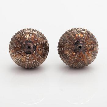 A pair of sterling silver earrings "Halikko earrings". Kalevala Koru, Helsinki 1992.