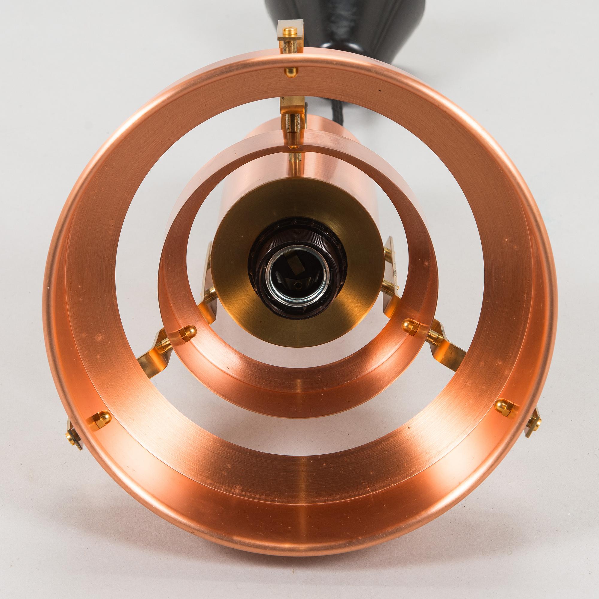 A copper pendant light for Corona group, Denmark,  second half of the 20th century.