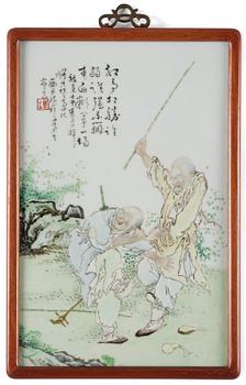 1072. A Chinese porcelain painting, 20th century.