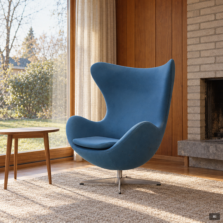 Arne Jacobsen, "Ägget", Fritz Hansen, Danmark 2002.