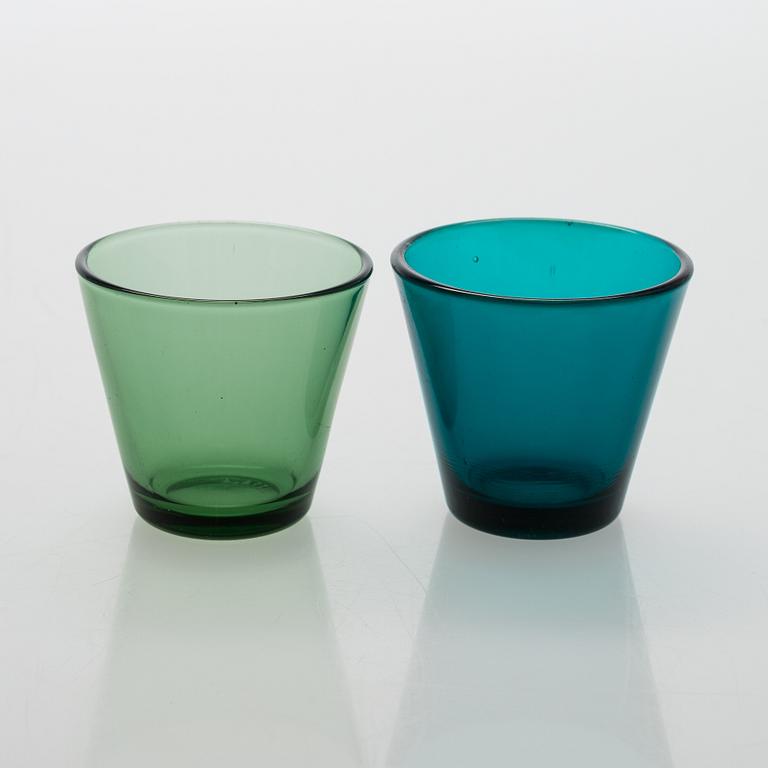 Mid 20th century dinking glasses 10+6 an d two jugs among other Iittala.