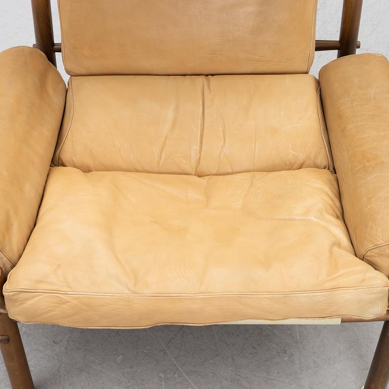 Arne Norell, Armchair with an ottoman, 'Inka', Norell Möbel AB, 1970s.