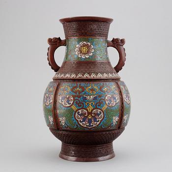 A baluster shaped vase, 20th century.