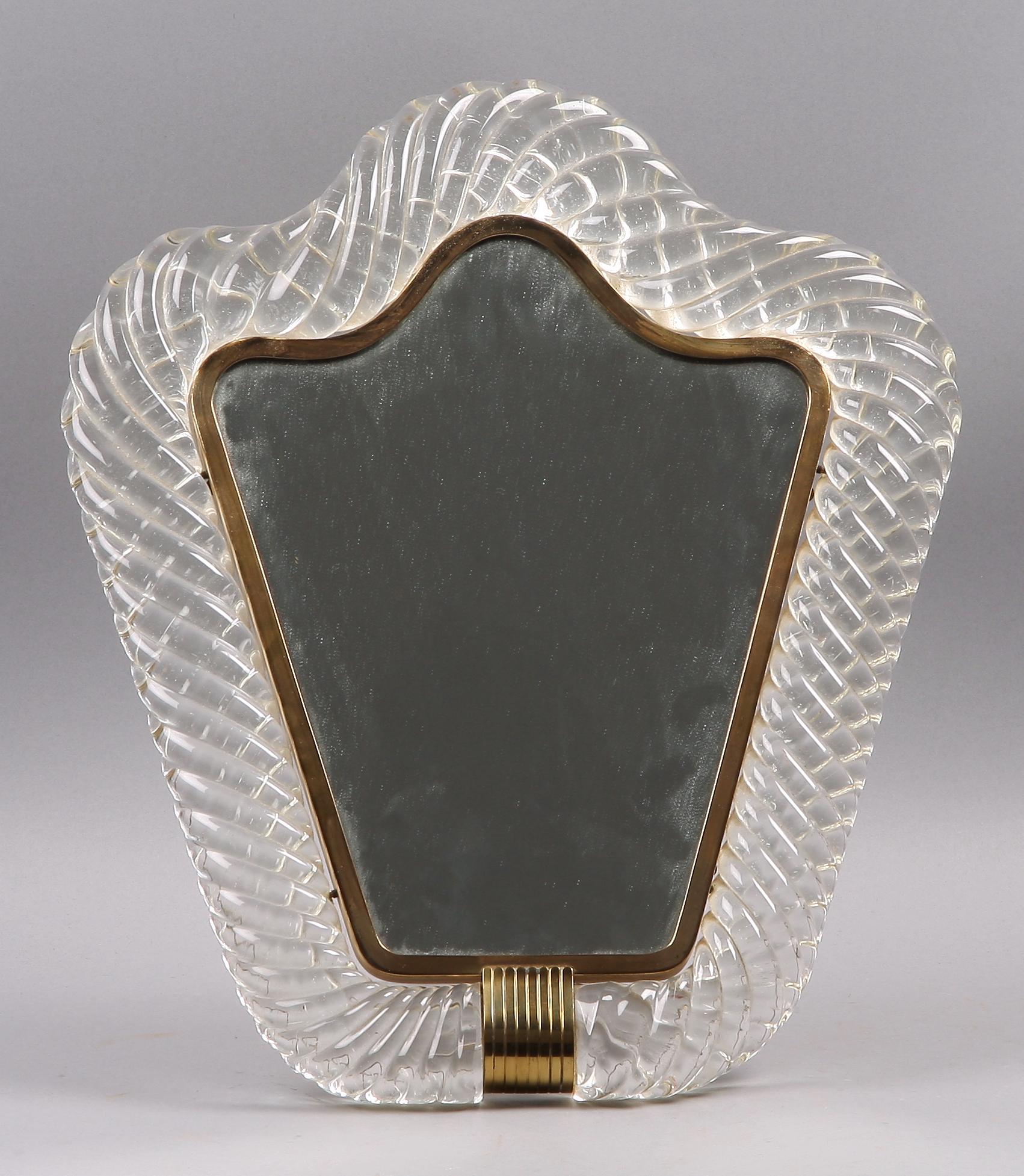 BORDSPEGEL, märkt Barovier Toso, Murano.