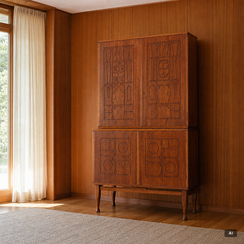Yngve Ekström, cabinet, 'Krus', AB Westbergs Möbler, Tranås, 1950s.