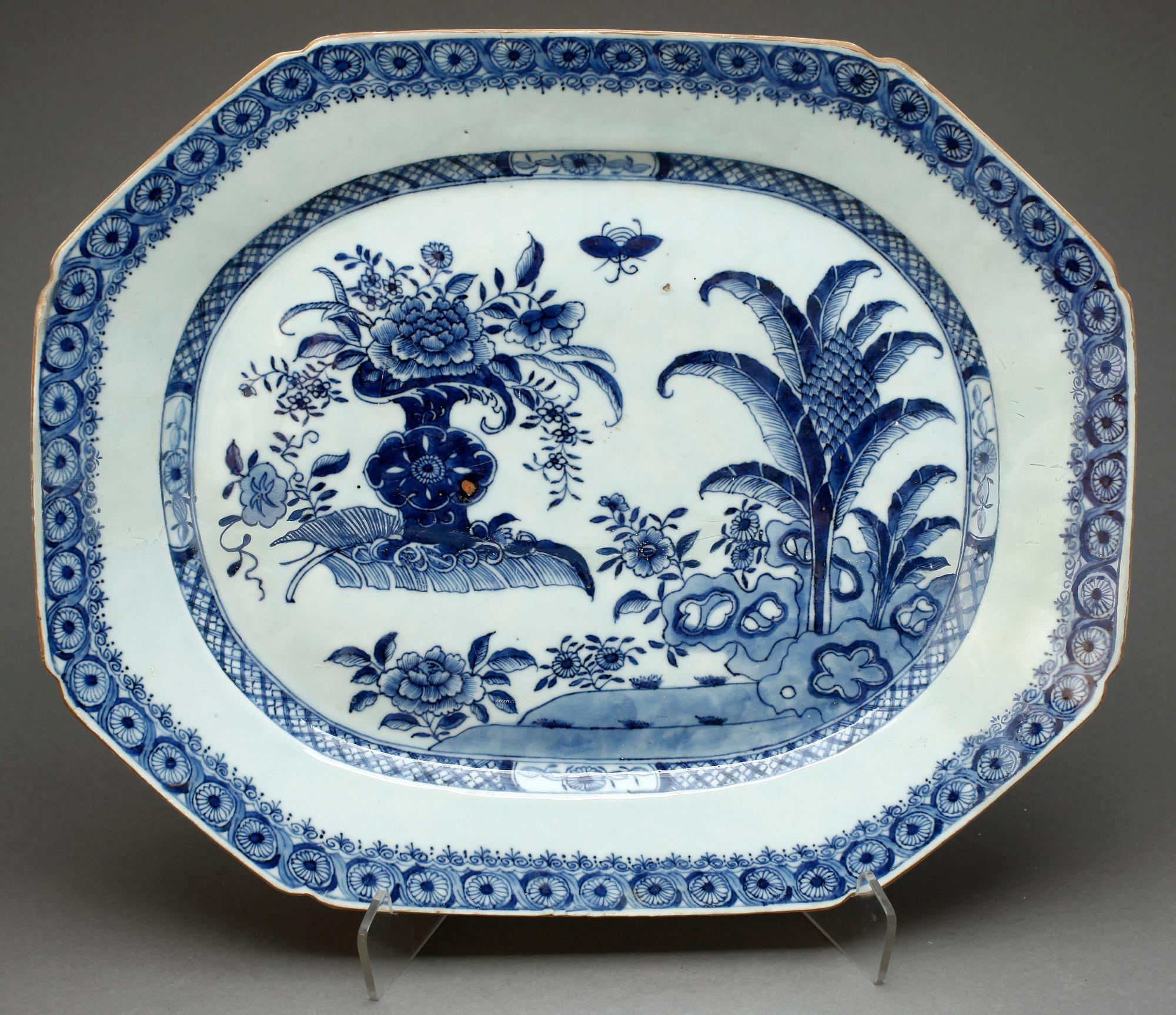 STEKFAT, 7 st olika, porslin, mest Qianlong, Kina 1700-1800-tal.