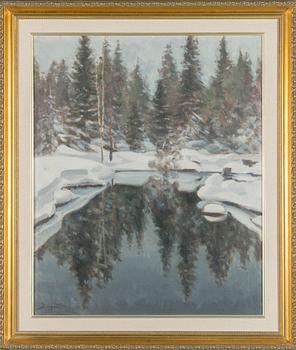 Berndt Lagerstam, Vintrigt skogslandskap.