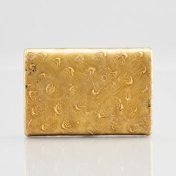 Etui, samorodok-teknik, guld 14K och safir, sannolikt av Alexander Lyubavin, S:t Petersburg 1908-1917.