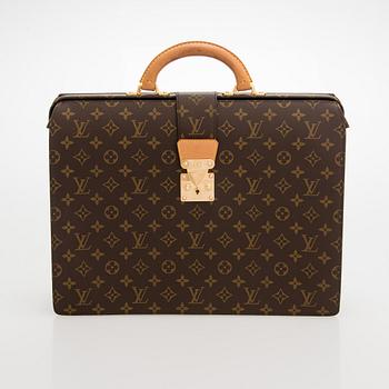 Louis Vuitton, a monogram canvas 'Serviette Fermoir' briefcase.