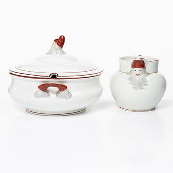 Rörstrand, a Christmas service pieces, 2 pcs, 'Herrgårdsjul', early 20th century.