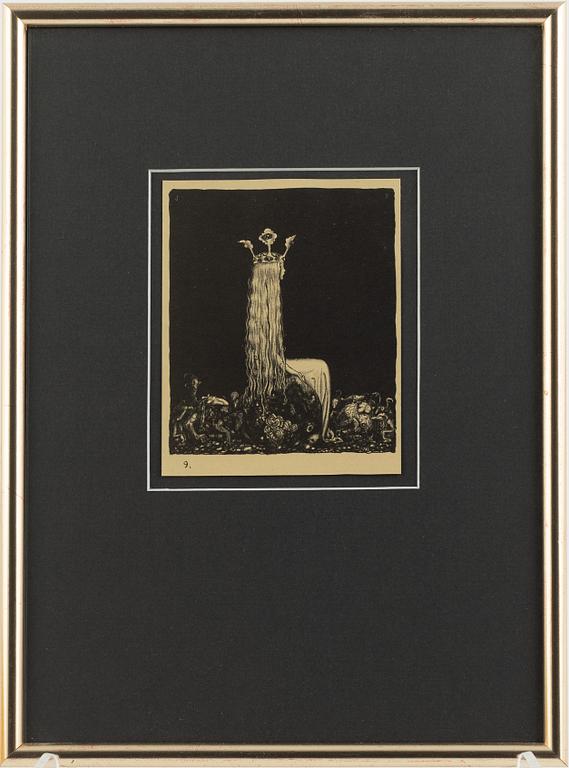 John Bauer, "Prinsessan och småtrollen".
