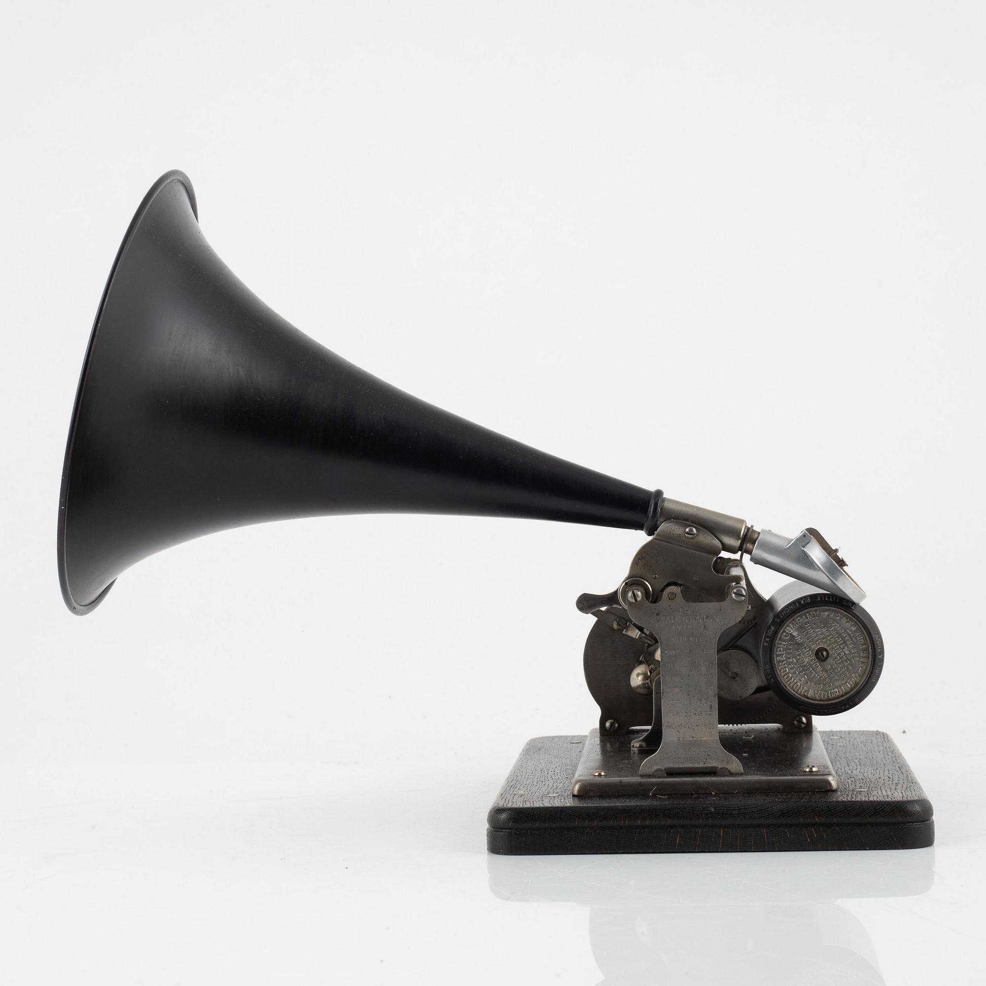 Fonograf, American Gramophone Company, omkring 1900.