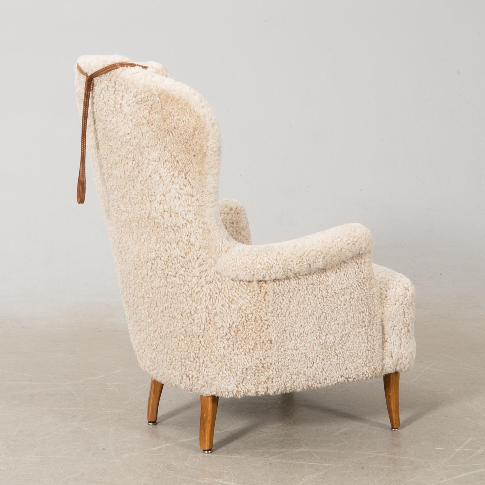 Carl Malmsten, armchair "Farmor", second half of the 20th century.
