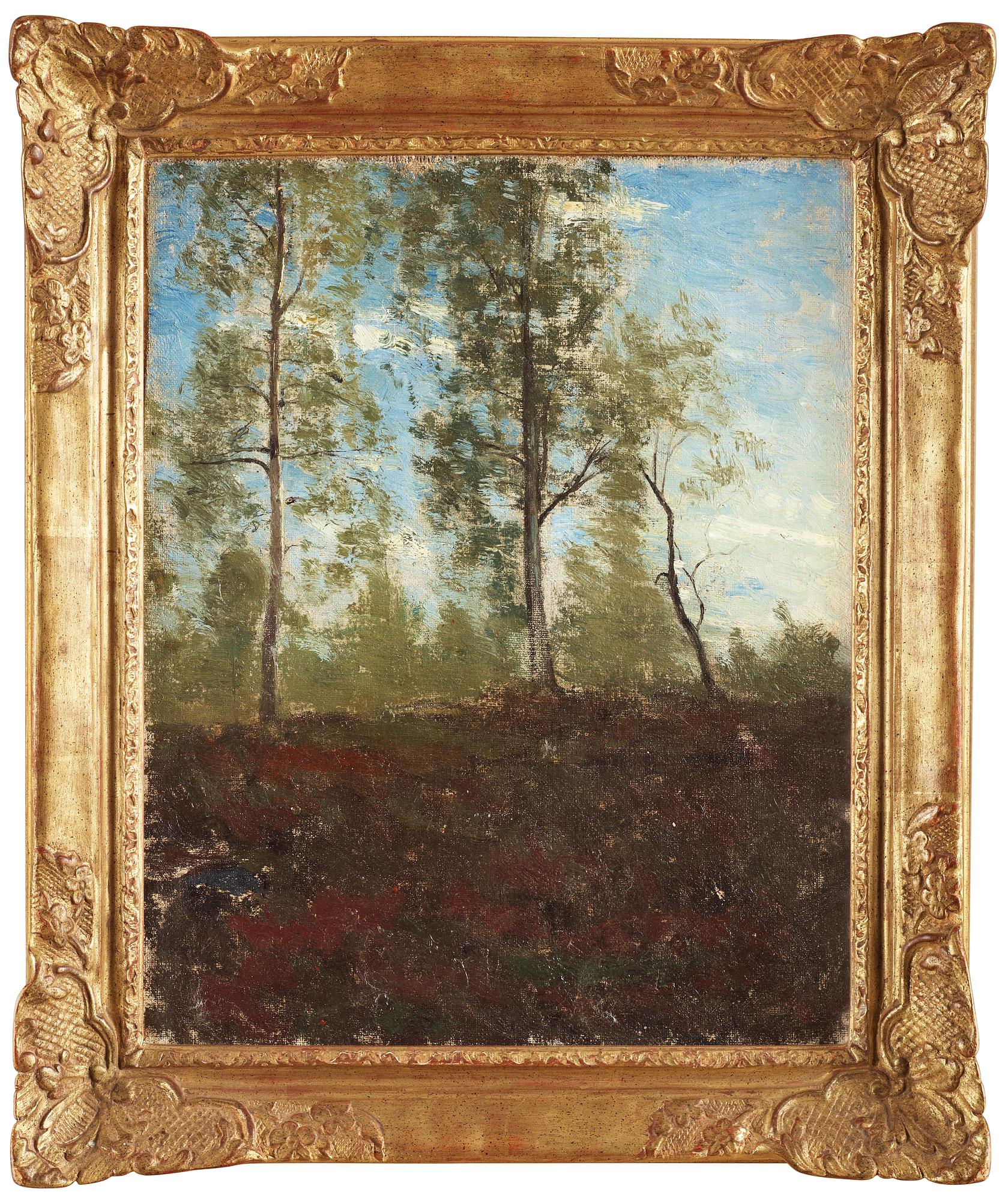 Carl Fredrik Hill, Skogsbacke med björkar.