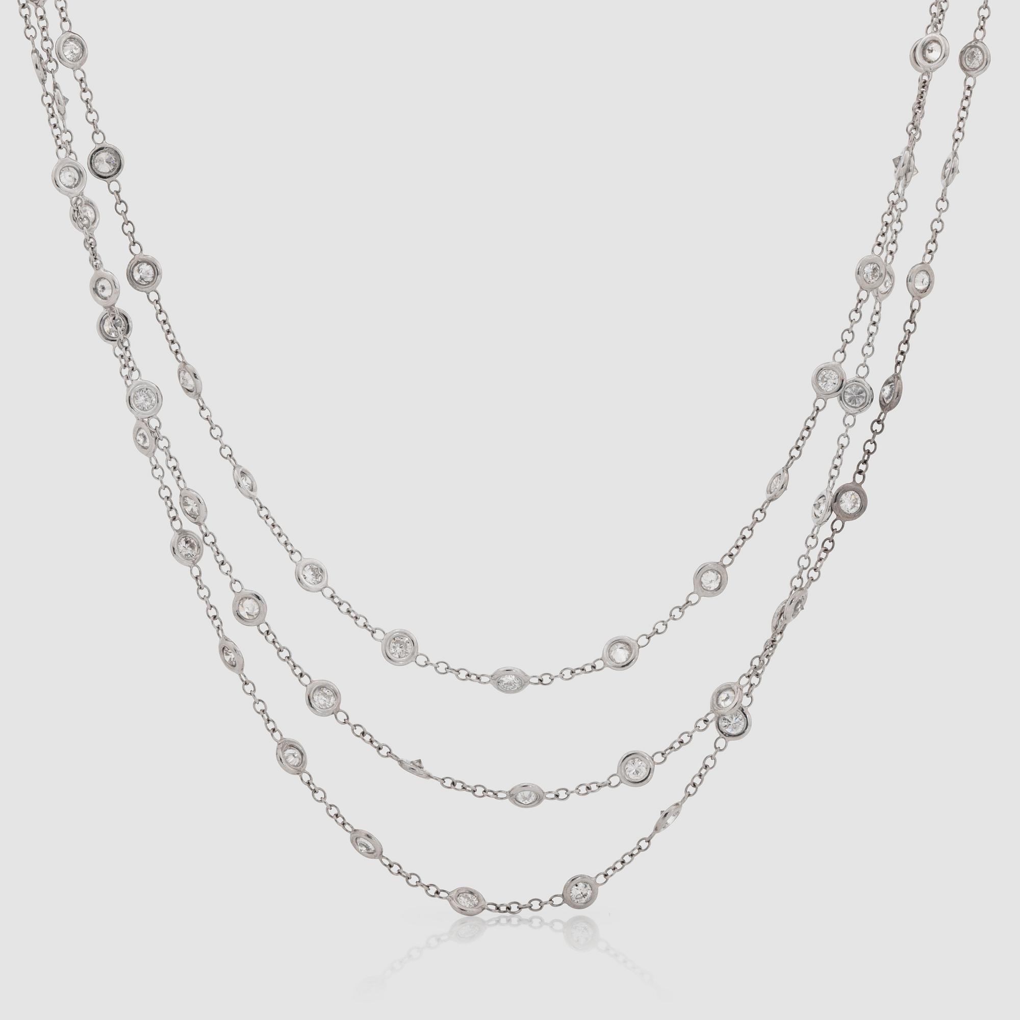 Collier med diamanter, 8.90 ct. Kvalitet cirka H/SI.