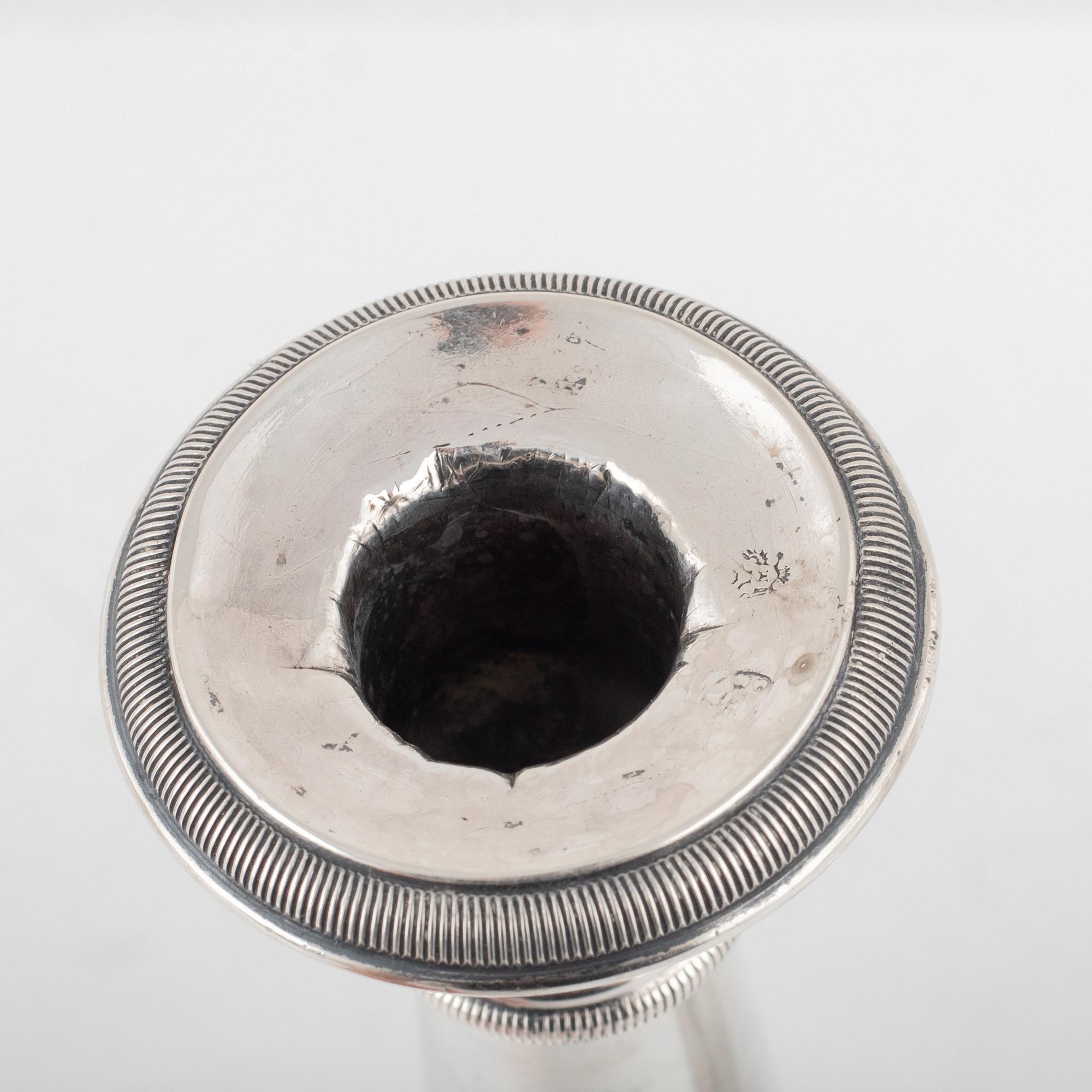 Ljusstakar, silver, ett par, Wien, Österrike, 1800-talets mitt.