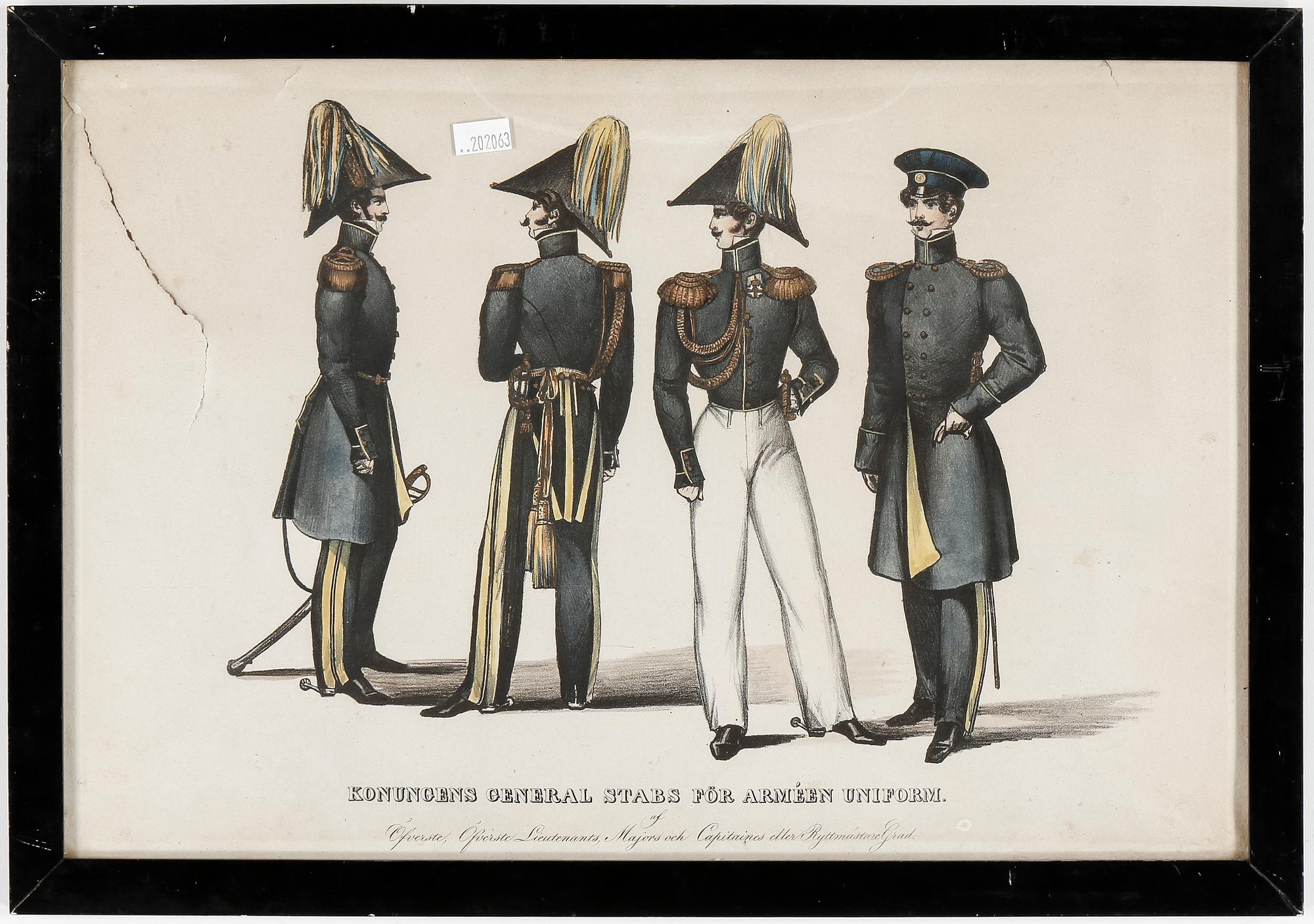 LITOGRAFIER, 5 stycken, 1800-talets andra hälft.