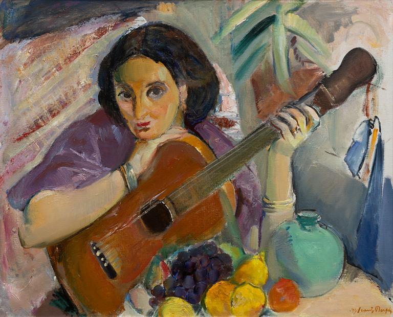 Svante Bergh, Woman with Guitar.