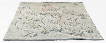 Dora Ljung, a textile "pigeon", flat weave, 57 x 46 cm, signed.