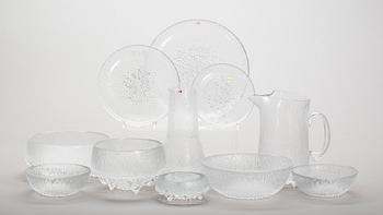 MATSERVIS, 132 delar, glas, "Ultima Thule", Tapio Wirkkala, Iittala.