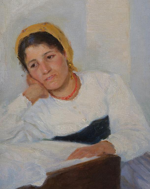 Marie Martha Krøyer, "Italienska med barn" (Modersglädje).