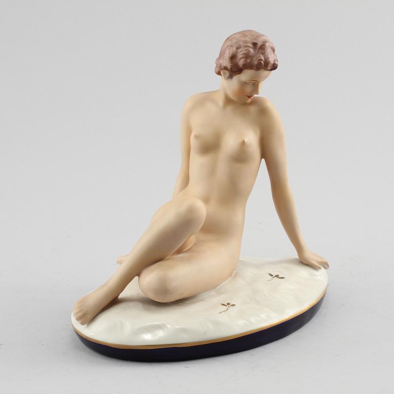 FIGURIN, porslin, design Elly Strobach, Royal Dux, 1900-tal.