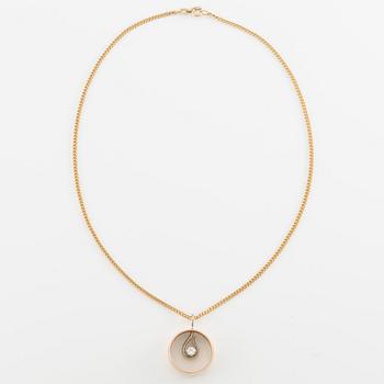 Pendant, 18K gold with brilliant-cut diamond.