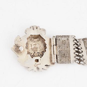 An Ottoman parcel gilt silver belt from Bitlis, mark of Kavafcıyan, around the turn of the 20th Century.