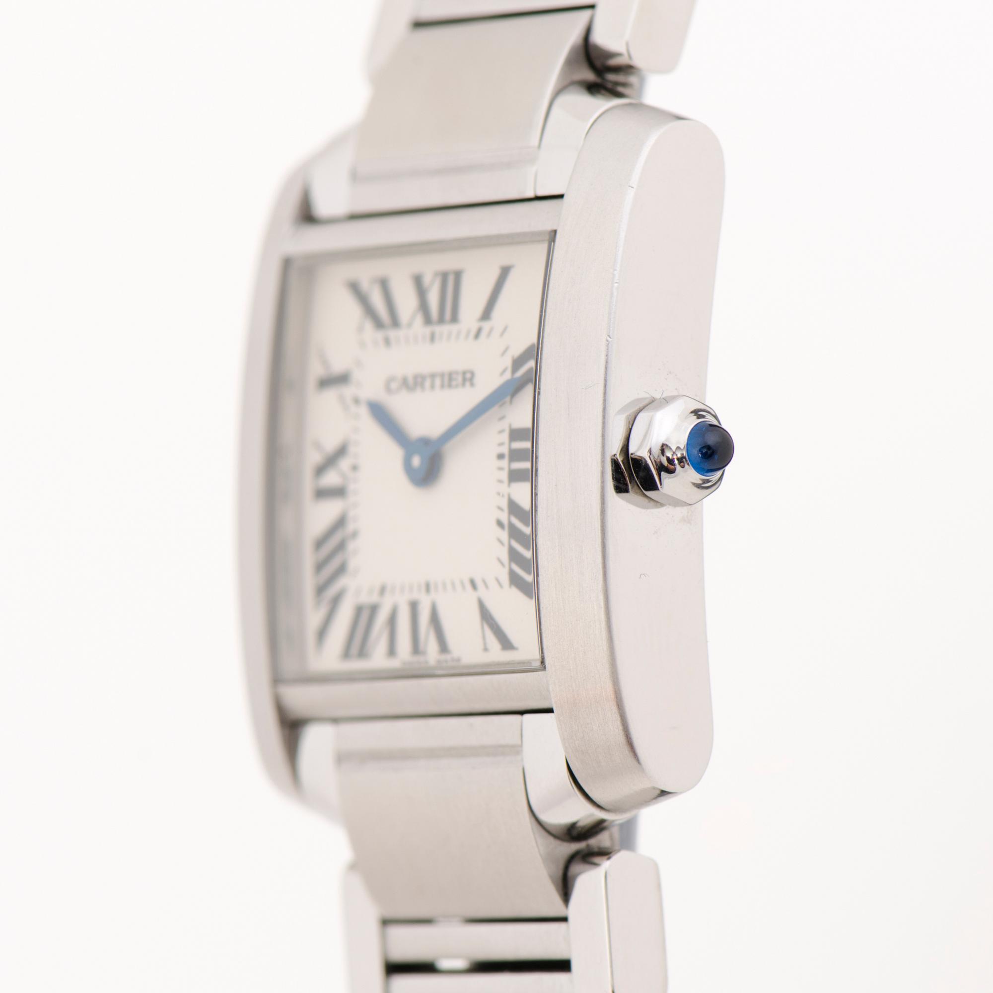 CARTIER, Tank Francaise, rannekello, 20 x 25 mm.