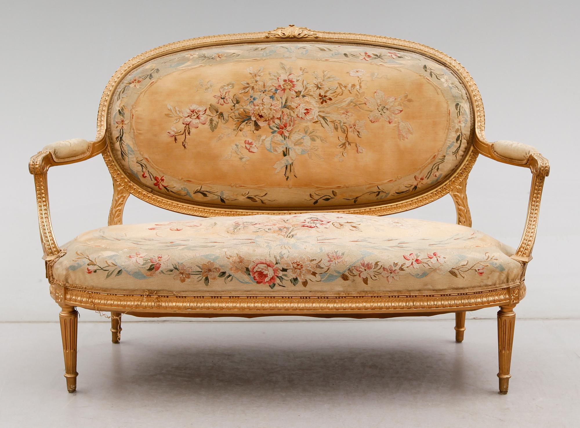 SOFFA, Louis XVI-stil, sent 1800-tal/tidigt 1900-tal.