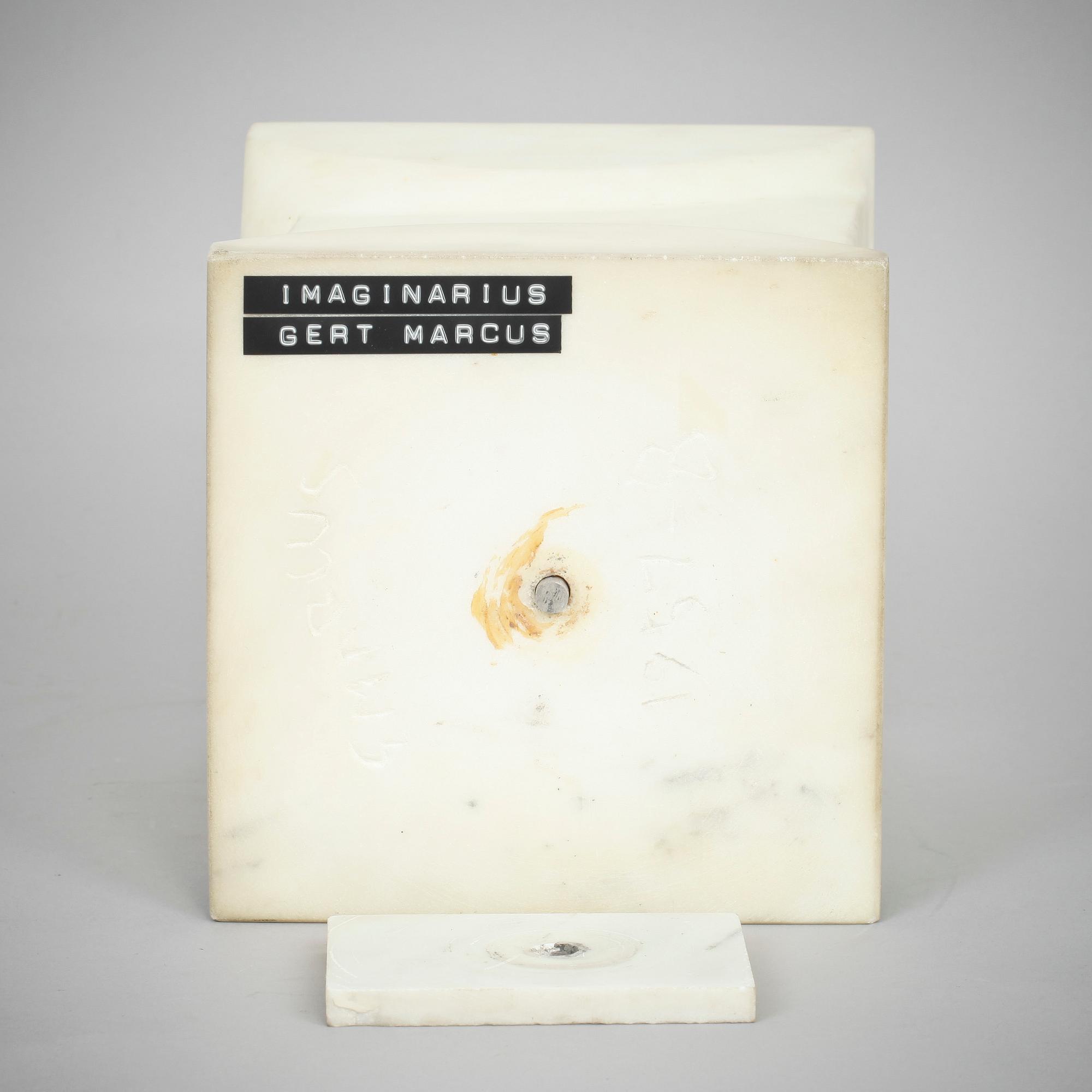 GERT MARCUS, skulptur, vit marmor, sign.