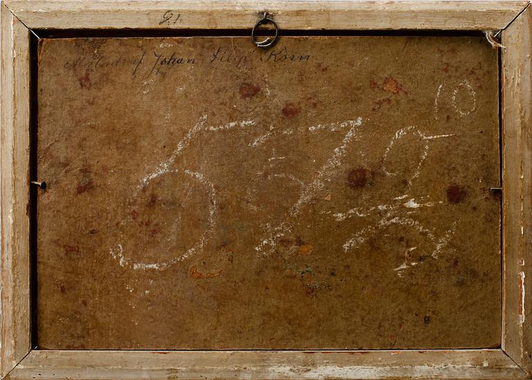 JOHAN PHILIP KORN, olja på pannå, osign.