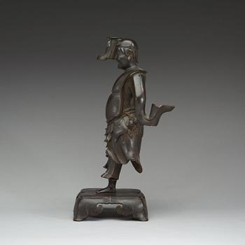 SKULPTUR, brons. Qing dynastin (1644-1912).