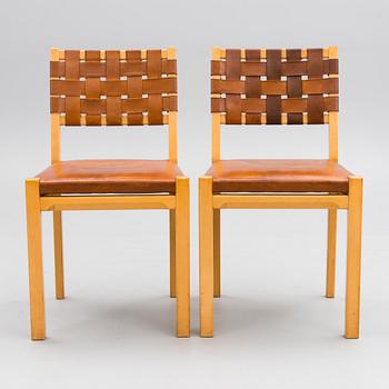 AINO AALTO, STOLAR, ett par, 615, Artek, 1900-talets mitt.