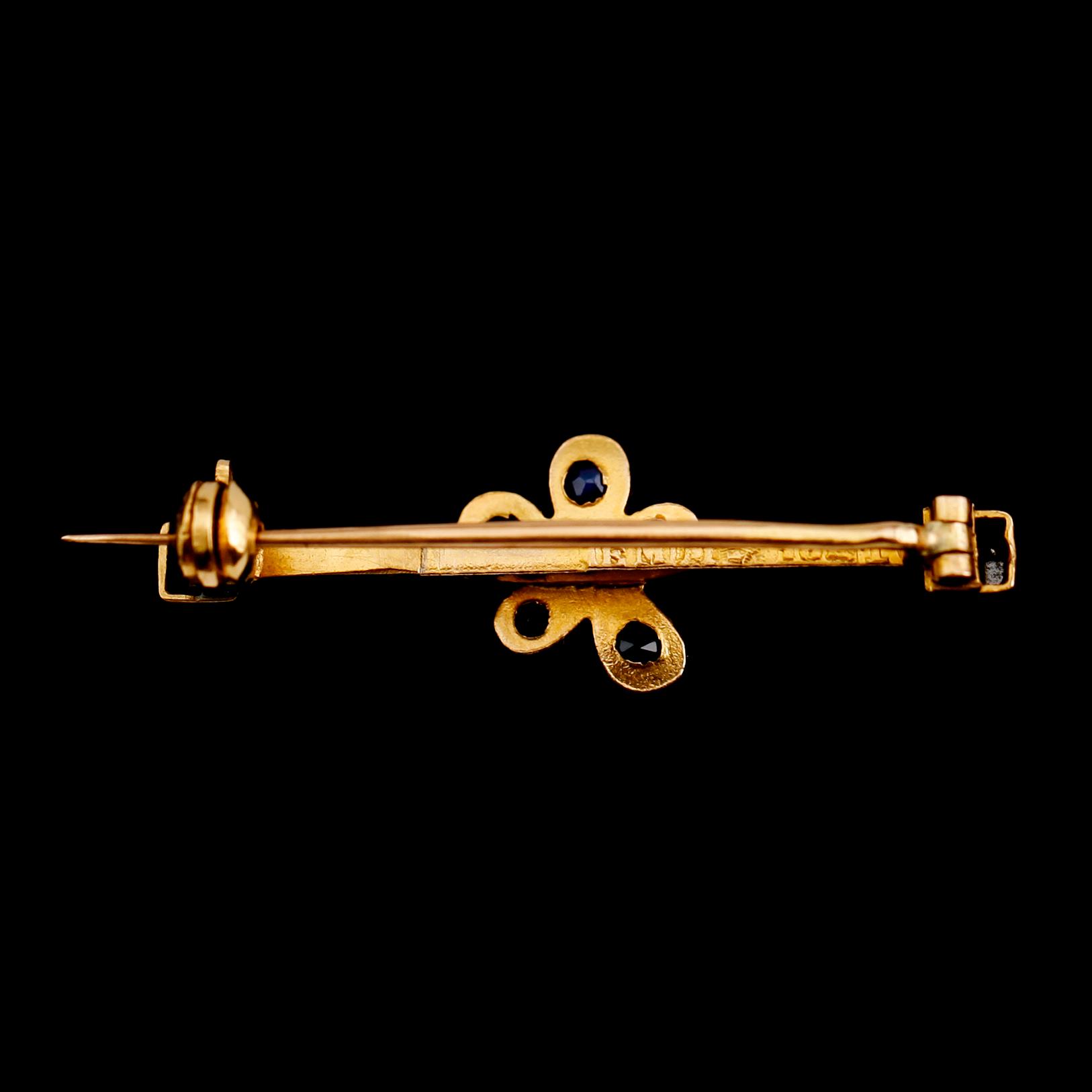 BROSCH, 18 k guld, svenska stämplar 1897. Vikt ca 3 gram.