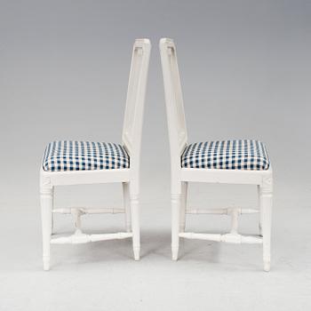 A set of six gustavian style chairs, "Odenslunda", by Ikea, late 20th century.