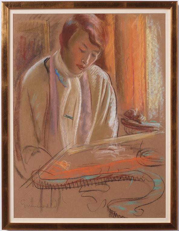Isaac Grünewald, By the piano.
