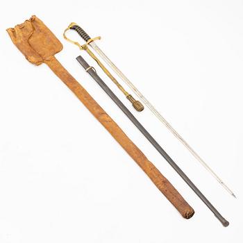 Sabel, svensk, m/1899 för officer, med balja.