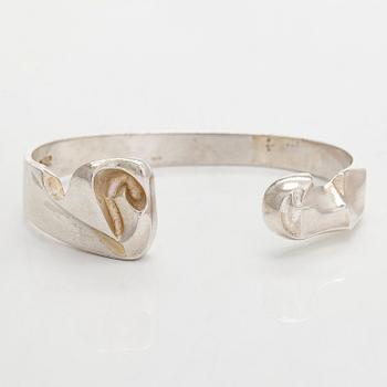 Björn Weckström, a sterling silver bangle 'Apollo' for Lapponia 1975.